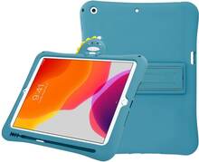 Fordal för surfplatta för iPad 7 / 8 (10.2 Tull) Skal för barn tillverkat av flexibelt TPU-silikon med ståfunktion