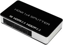 INF 1 x 4 HDMI splitter UltraHD 4K@60Hz stöder 3D HDMI V2.0 HDCP 2.2 18 Gbps
