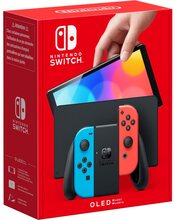 Nintendo Switch OLED - Neon Blue & Red
