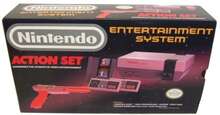 Nintendo 8-bit Action Set Console, 2 Contollers, SMB/ Duck Hunt, Zapper (Begagnad)