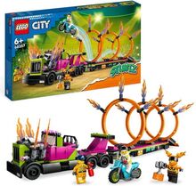 Lego City Stuntz 60357 Kaskadutmaningen: Brandcirklar, motorcykelleksak med lastbil