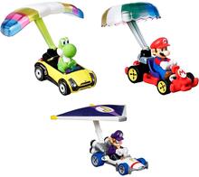 3-Pack Hot Wheels Super Mario Kart Racers 1:64 Bilar Metall
