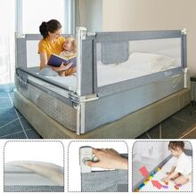 Hengmei - Sängstång - Säker och höj- och sänkbar sängstång - 150 cm - Fallskydd - För spädbarn och barn