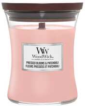 Woodwick- Medium Hourglass - Pressed Blooms & Patchouli