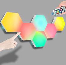 LED Väggbelysning Hexagon / Honeycomb / Quantum med fjärrkontroll - 6 moduler