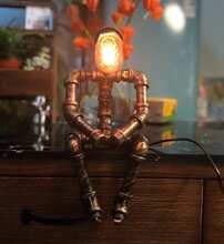 Robot Steampunk skrivbordslampa Modell 3
