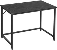 Vasagle skrivbord, liten dator skrivbord, kontorsskrivbord, 50 x 100 x 75 cm, metallram, svart