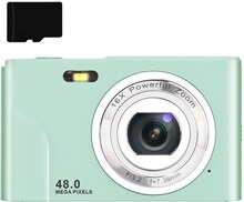 INF Digitalkamera med 48 MP, HD 1080p, 16x zoom, 32GB minneskort