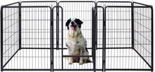 LILIIN Valp lekhage Hund lekhage med 1 dörr 8 delar 65x80cm Black Metal Grid inomhus och utomhus bur