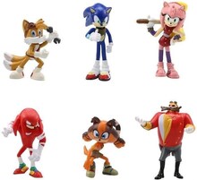 Figurer Sonic The Hedgehog Action Figures Leksaker 6-Pack