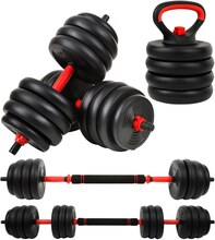 Hantelset - Hantelset - 40 kg justerbart med kettlebell