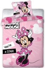 Disney Minnie Mouse påslakan 140 x 200 cm polyester rosa