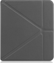 Kobo Libra 2 cool origami stand PU leather flip case - Grey
