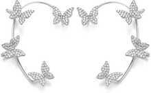 INF Ear Cuffs öronsmycke med fjärilar 1 par Silver