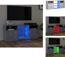 TV-bänkar - Living TV-bänk med LED-belysning betonggrå 120x30x50 cm