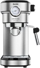 Cecotec 20-bar espresso coffee machine with thermoblock, pressure gauge and steam tube.