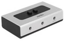 Delock Switch Stereo Jack 3.5 mm - Ljudomkopplare - 2 x ljud - skrivbordsmodell