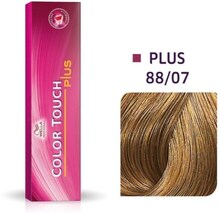 Wella Professionals, Color Touch Plus, Ammonia-Free, Semi-Permanent Hair Dye, 88/07 Light Blonde Natural Intense Chestnut, 60 ml