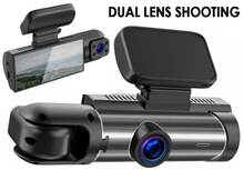 Dual Lens Dash Cam 3,16 tum IPS Pekskärm Driving Recorder Front Inside G Sensor 1080P HD Night Vision Vidvinkel Bil DVR