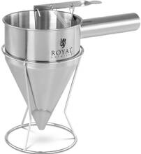 Royal Catering Rostfri doseringstratt - 1,2 L - Rostfritt stål - Doseringsöppning 8 mm
