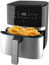 Cecotec Digital air fryer, with stainless-steel finish, oil-free, 5,5-L capacity, and PerfectCook technology.