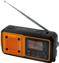Soundmaster Digital vev-radio. LED-lampa, solpanel o BT