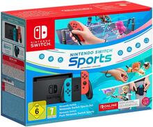 Nintendo Switch with Neon Blue and Neon Red Joy-Con - Spelkonsol - Full HD - Nintendo Switch Sports - med Nintendo Switch Sports Set