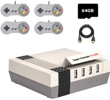 SUPER CONSOLE X minispelkonsol med 4 kontroller Retro videospel