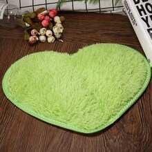 Heart Shape Non-slip Bath Mats Kitchen Carpet Home Decoration(Fruit Green)