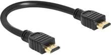Delock High Speed HDMI with Ethernet - HDMI-kabel med Ethernet - HDMI hane till HDMI hane - 25 cm