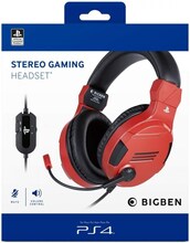 Playstation 4 HW Bigben Stereo Gaming Headset v3 (Red)