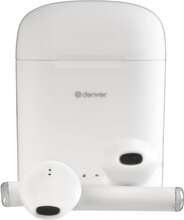 DENVER TWE-46 - True wireless-hörlurar med mikrofon - öronknopp - Bluetooth - vit