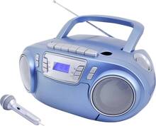 soundmaster SCD5800BL CD-radio FM USB, Kassett, Radioinspelning inkl. mikrofon Blå