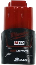 Milwaukee M12 B2 - Batteri - Li-Ion - 2 Ah - för Fuel M12, M12 CH-0, M12 FDD-402X, M12 FPD-402X