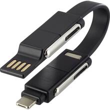Renkforce USB Adapterkabel [1x USB 2.0 A hane, USB-C® hane - 1x Apple Lightning hane, USB-C® hane, Micro-USB-hane]