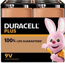 Duracell MN1604 Plus Batteri 9 V Alkaliskt 9 V 4 st