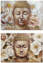 Tavla DKD Home Decor Buddha Orientalisk 100 x 3 x 70 cm (2 antal)