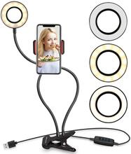 Selfie Ring Light med Mobilhållare för Live Stream/Makeup