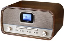 Soundmaster DAB970BR1, Minisystem för hemmaljud, Guld, Trä, 30 W, DAB+,FM, MP3, CD,CD-R,CD-RW