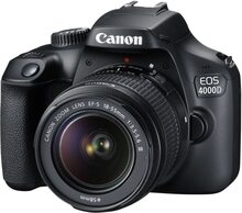 Canon EOS 4000D + EF-S 18-55mm III SLR-kamerauppsättning 18 MP 5184 x 3456 pixlar Svart