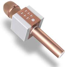 TOSING 008 Bluetooth-mikrofon Trådlös mikrofon KTV Karaoke Microphone Singing Recording Bärbar KTV-spelare för iOS Android Tablet PC – Rosa