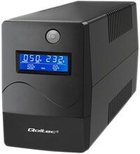 Qoltec Monolith - UPS - 240 Watt - 450 VA - 4.5 Ah - USB - utgångskontakter: 2 - svart