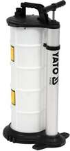 Yato YT-07087, Handpump för oljebyte, 9 l, 5 mm, 6 mm, 1 krok/-ar, Vit