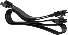 Fractal Design - Strömkabel - 8-stifts PCIe-ström (hane) till 8-stifts PCIe-ström (6+2) (hane) - 55/12 cm - platt - svart - för Edison M 650W, 750W;