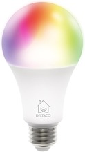DELTACO SMART HOME WiFi RGB LED-lampa, E27 9W 810lm