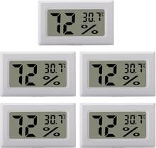 Mini digital hygrometer / termometer 5-pack Vit
