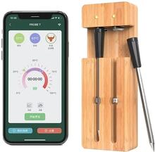Trådlös köttermometer, Smart Digital, Bluetooth-anslutning, 2 st termometer