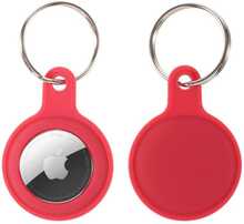 AirTags silicone cover with key ring - Wine Red