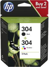 HP 304 2-pack svart/trefärg originalbläckpatroner