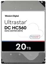 WD Ultrastar DC HC560 - Hårddisk - 20 TB - intern - 3,5" - SATA 6Gb/s - 7200 rpm - buffert: 512 MB